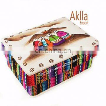 Rectangular Jewelry Boxes of Blanket and Leather