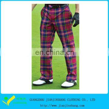 Multi Color Combination Classical Checked Golf Trousers Wholesale