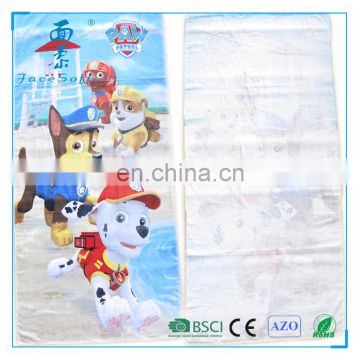 Paw Patrol Audit towel supplier Sublimation custom washcloth printed microfiber beach towel