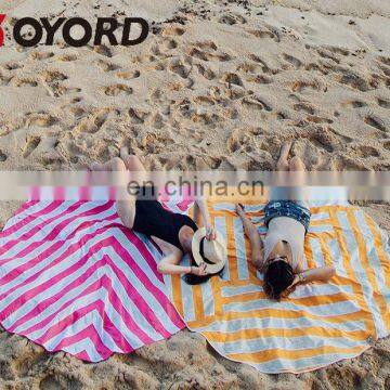Quick Dry Custom Printed Microfiber Long Lasting Cooling Feel Sport Round Beach Towel photo-3