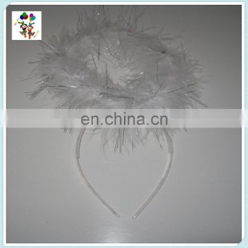 Kids Party Fancy Dress White Feather Angel Halo Headbands HPC-0762