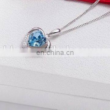 925 Silver Box Chain Forever Heart Necklace High Quality photo-4