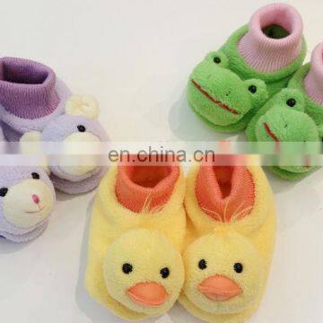 hot sale happy shopping yellow duck animal child slippers