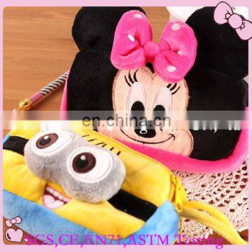 Hottest High quality animal shape plush pencil case pencil case OEM factory