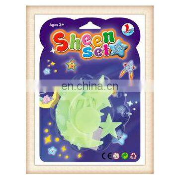 plastic toy star fluorescent night glowing sticker