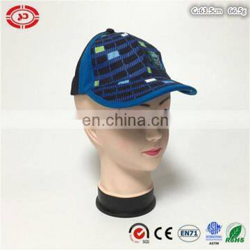 Blue kids fanshion gift cotton quality plain dyed cap