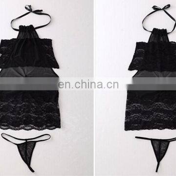 Women Lingerie Set Lace Babydoll Mesh Chemise Halter Neck Teddy Tube Top Sexy Nightie photo-6