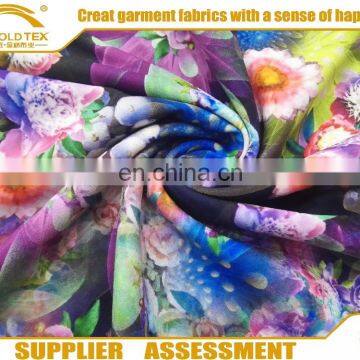 2016 popular style Shaoxing Textile Hot Sale Knit Polyester Spandex 75D/72F DTY Scuba Fabric Digital Printed