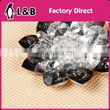 Black/white Rhinestone Shoes Accessories Rhinestone Shoe Flower Shoe Accessories photo-3