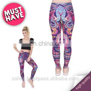 Mandala Flowers Pink Sale Sport Spandex Custom Cheap High Quality Wholesale Workout Elastic Fabric Tight Stretch Woman Leggings