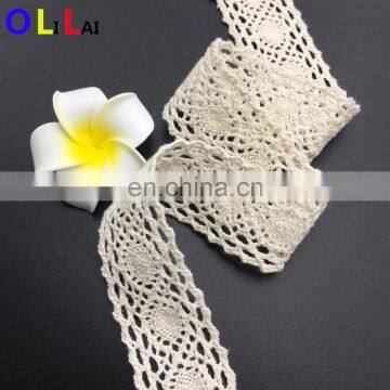 OLCT003 3cm wholesale white african cotton tulle lace crochet for ladies clothes