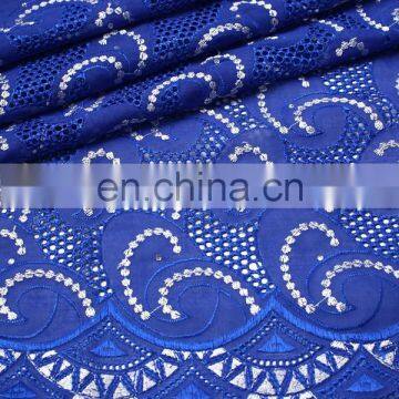 Tokay lace royal blue swiss voile lace fabric