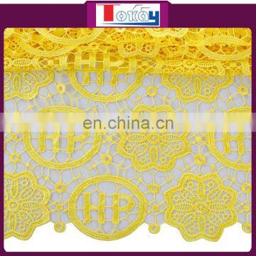 2015 yellow cord lace in polyester