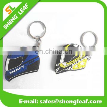 soft pvc motorcycle hemlet rubber keychain