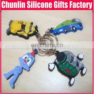 3d silicone cute rubber keychains