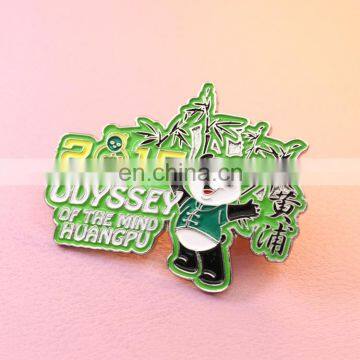 cute metal panda badge wholesale