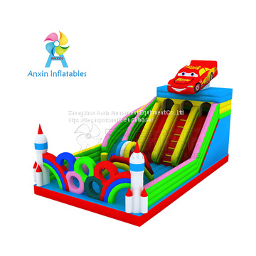 Kids mobile car design inflatable fun city amusement park