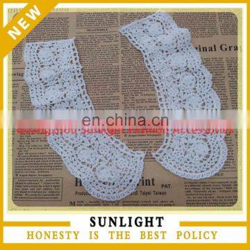 China wholesale 100% cotton embroidered crochet lace collar for garment