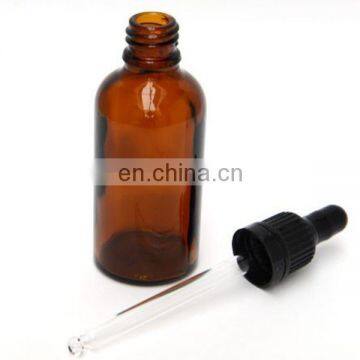 50ml Amber Glass Bottle with Clear Glass Dropper Pipette