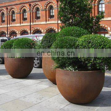 Corten Steel Planters Orb Corten Planters for Garden photo-3