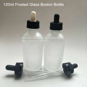 15ml 30ml 60ml 120ml Boston Round Boston Clear&Frosted Glass Bottle photo-3