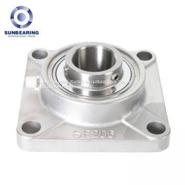 SUCF206 4 Bolts Stainless Steel Flange Bearing with Insert Ball Bearing SUNBEARING