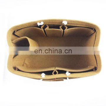 Yellow Color Hot Selling Cosmetic Handbag Purse Felt Make up Organizer Bag photo-4