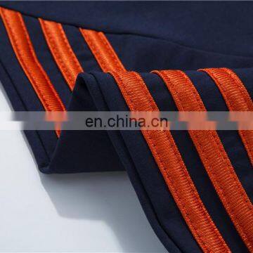 Custom Logo Summer Casual Elastic Drawstring Mid Waist Stripe Tape Cotton Sweat Men Shorts photo-5