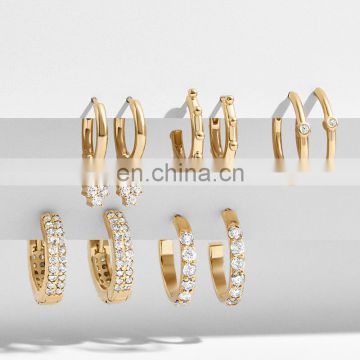 Women's Earrings Set rhinestone Earrings For Women Bohemian Fashion Jewelry Geometric Crystal Stud Earrings