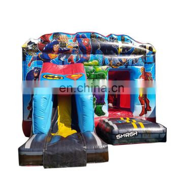 Superhero Bounce House Kids Jumping Bouncy Castle Slide For Party