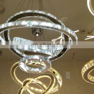 Modern decorative home square shape big led acrylic chandelier lights with Double face light