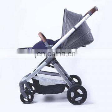 Leather luxury dropshipper baby stroller 3 in 1baby caryage pram trolley push chair stroller 3 in 1