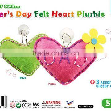 Father's Day Felt Heart Shape With Suction Kit 5 Pack