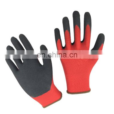 13 Gauge Polyester Liner Latex Sandy Coated Work Gloves with EN388 2121