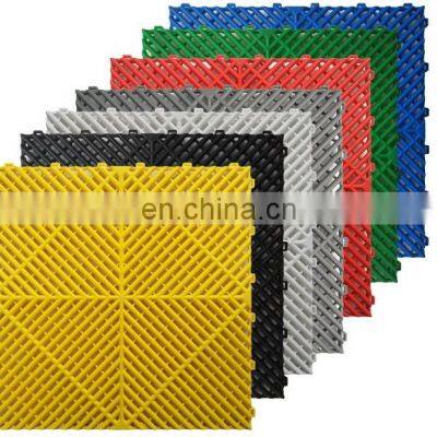 Durable PP interlocking garage floor tile for car wash/ 4s shop