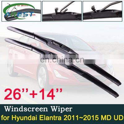 Car Wiper Blade for Hyundai Elantra 2011~2015 MD UD Avante Windscreen Windshield Wipers Car Accessories J U Hook 2012 2013 2014