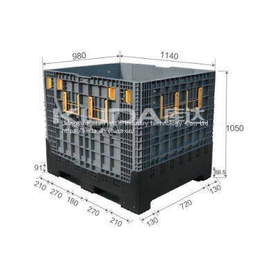 industrial pallet solutions 1198A Collapsible plastic pallet box from china good quality