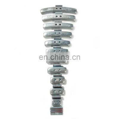 Lead free zinc coated wheel balancing weights clip on balance weights