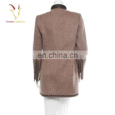 Ladies Cashmere Wool Blend Long Coat Overcoat photo-3