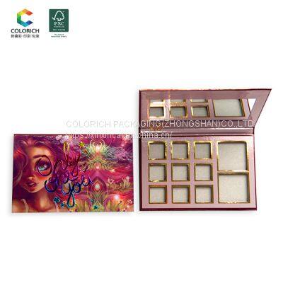 Wholesale 24 DIY Pigment Empty Magnetic Luxury Eyeshadow Palette Empty Makeup Color Custom Private Label Eyeshadow Palette photo-3