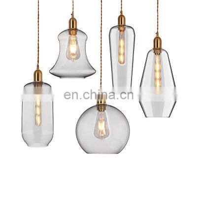 Vintage Glass Pendant Light Industrial Lamp Hanging Lamps Living Room Bedroom Lights Home Art Decor Lighting