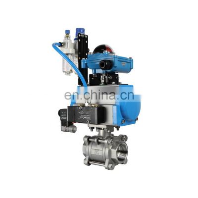 Tyco China Manufacturer Stainless Steel SS304 Pneumatic Actuator 2PC 3PC Ball Valve