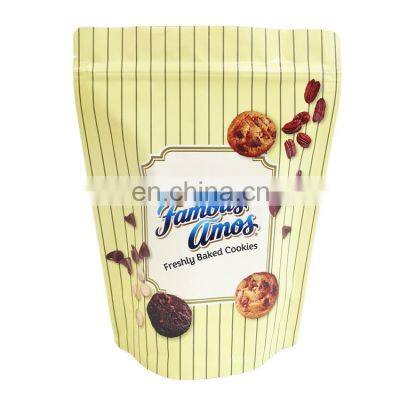 Custom Size Logo Aluminum Foil Food Packing Plastic Zipper Snack Food Packaging Bag