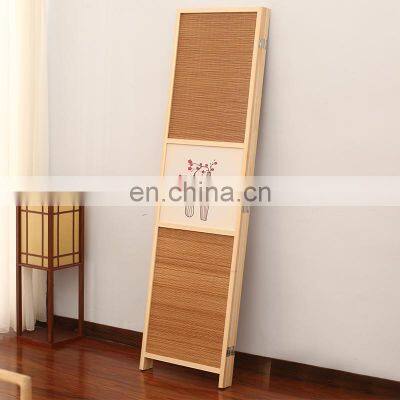 Wooden 4 Panel Room Screen Folding Portable Partition photo-2