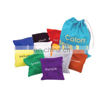 Hot sale Customized design Multi-Color Corn Filled high quality Classic Corn hole Game Canvas Cloth bean bag