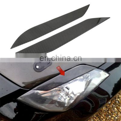 Universal Car Exterior Accessories Body Kit Carbon Fiber Headlight Eye Lid Cover Sticker For Nissan 03-09 350Z Z33 Fairlady