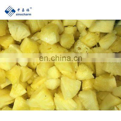 IQF Wholesale Bulk Price Pineapple Cuts Frozen Sweet Pineapple Chunks