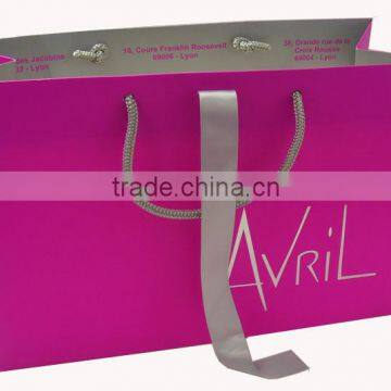 Free sample White Glossy paper bag