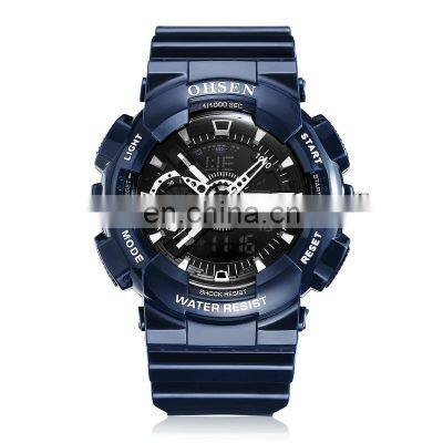 OHSEN AD1803 Men's Fashion Colorful Plastic Analog Digital Quartz Movement Watch photo-3