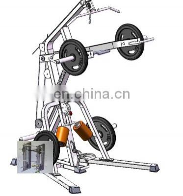 High quality professional Multi function gym equipment lat pulldown and row plate loaded machine